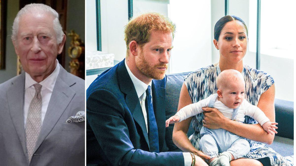 King Charles is 'planning an April trip to the U.S. that could include a meeting with Prince Harry and his grandchildren Archie and Lilibet.'