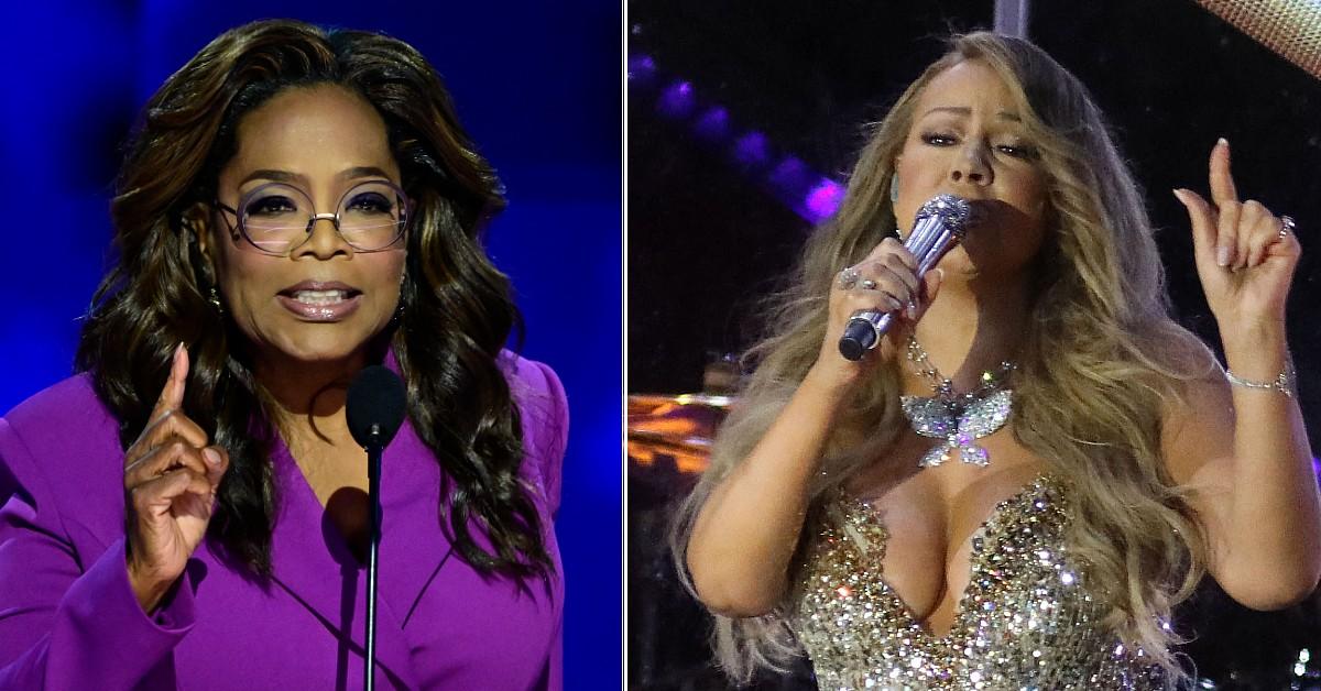 Split photo Oprah Winfrey, Mariah Carey