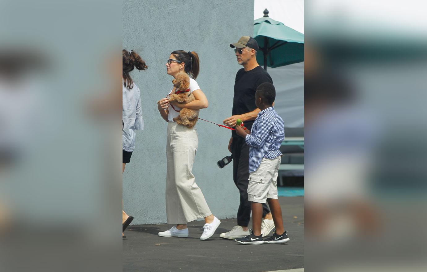 Sandra Bullock & Boyfriend Bryan Randall Out With Her Son Louis