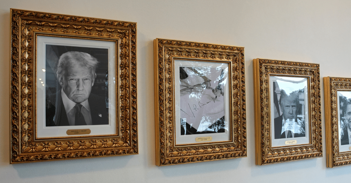 Photo of Donald Trump's 'Presidential Walk of Fame' at the White House