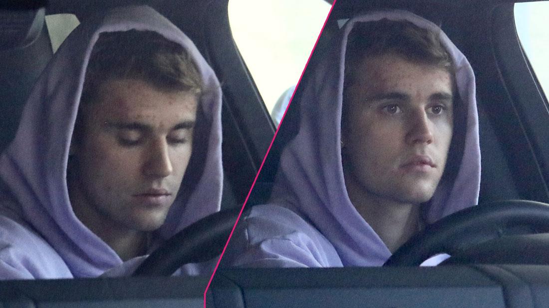 Justin Bieber looks downcast after long doctor appointment with Hailey as the young pop star continues his reported battle with depression.