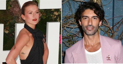 split photo of Isabela Ferrer and Justin Baldoni