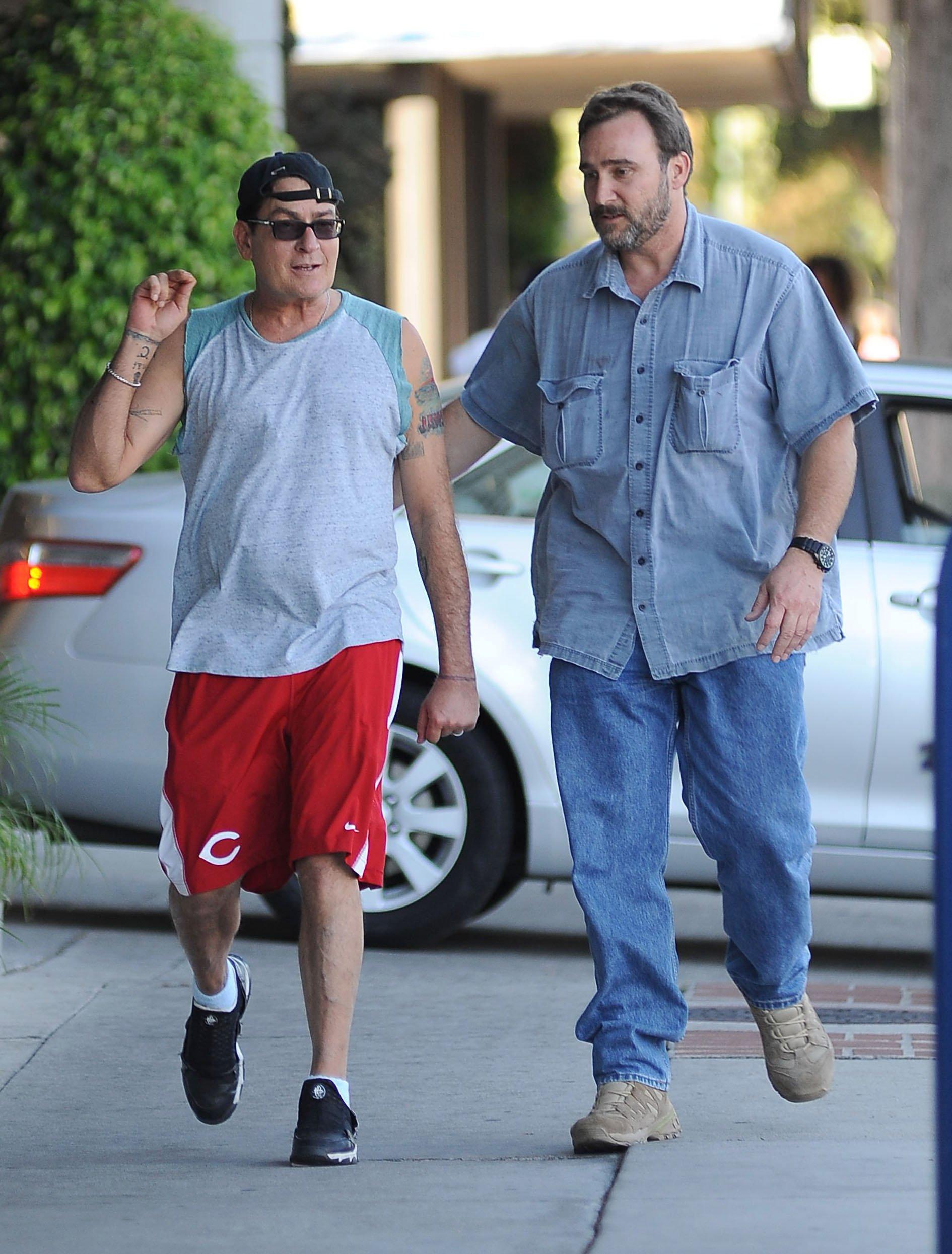 //charlie sheen looking d__ copy