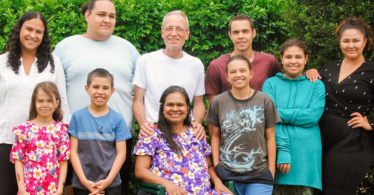 Simon with his family. 