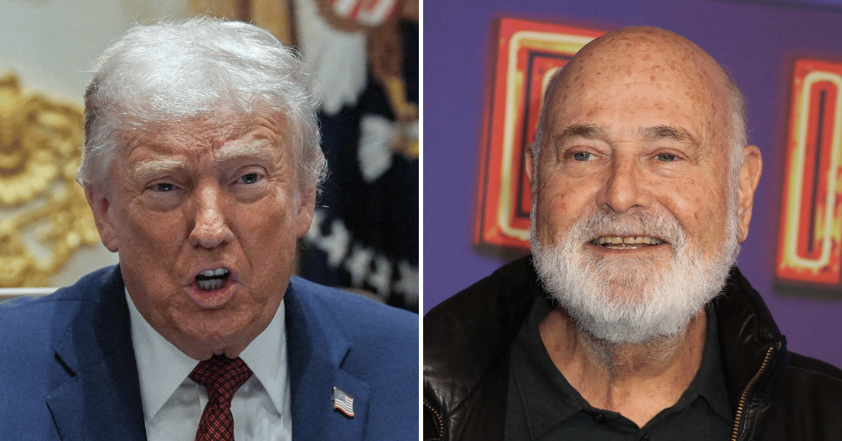 Split photo of Donald Trump, Rob Reiner