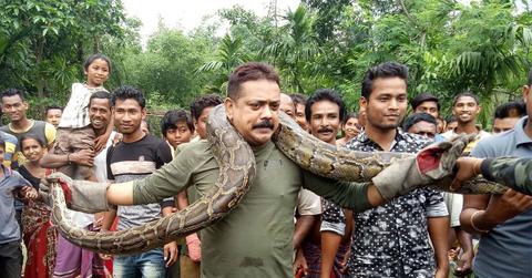 Ranger Choked Python Selfie