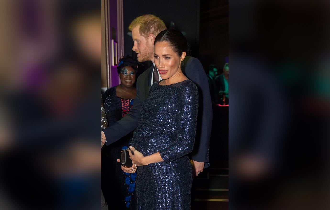 Pregnant Meghan Markle Sparkles Before Special Charity Performance Of Cirque Du Soleil