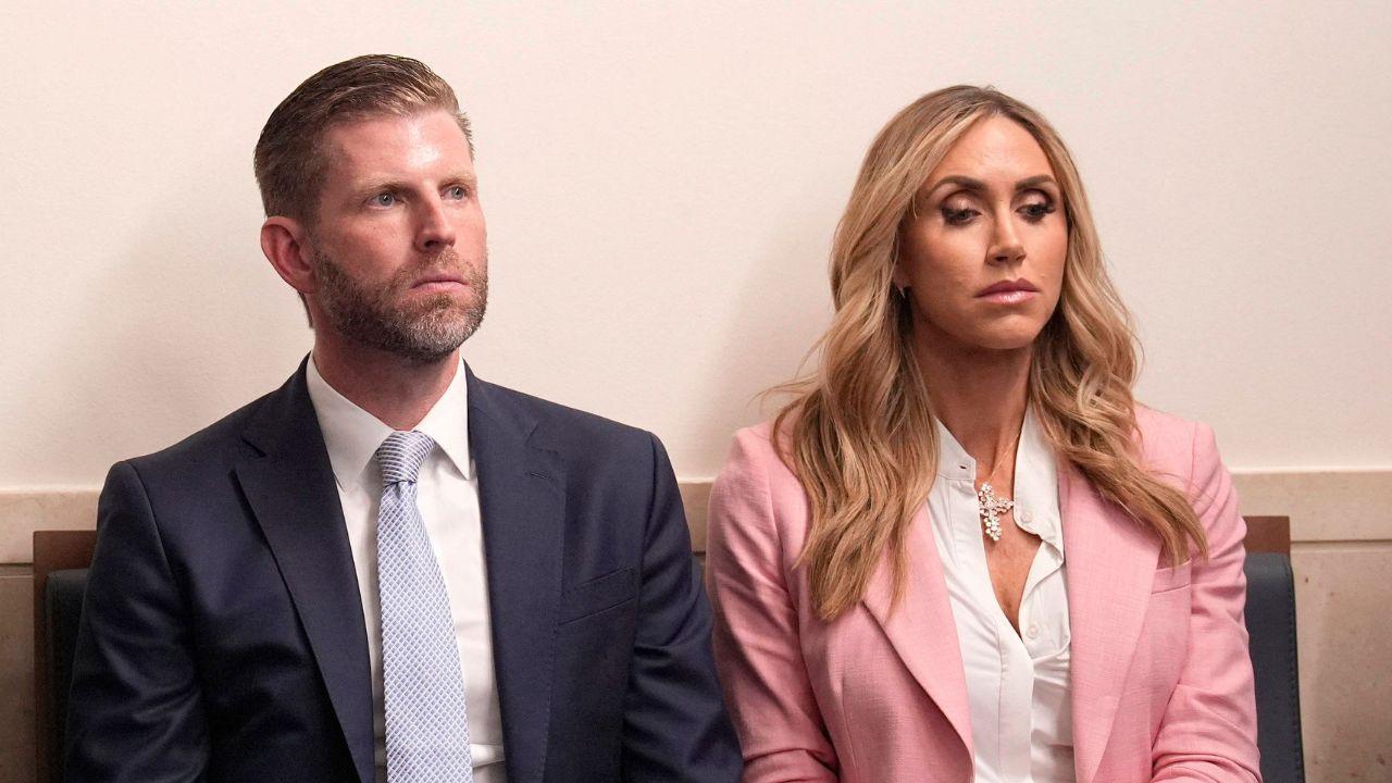 A photo of Eric Trump and Lara Trump