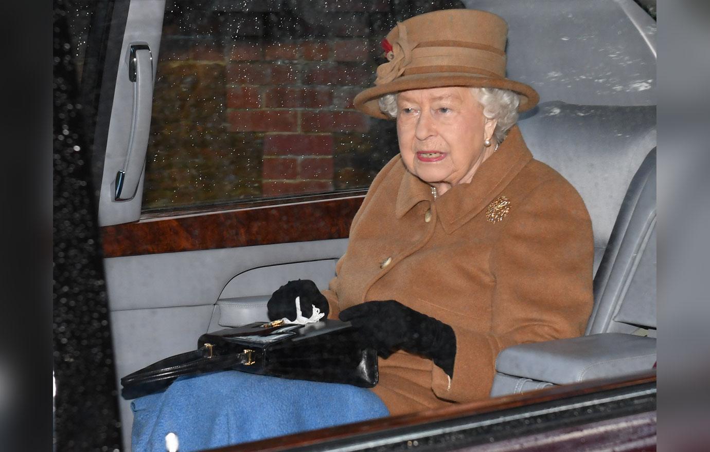 Angry Queen Elizabeth Goes To Church Amid Megxit