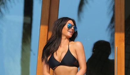 Kim Kardashian Black Bikini Phuket Thailand