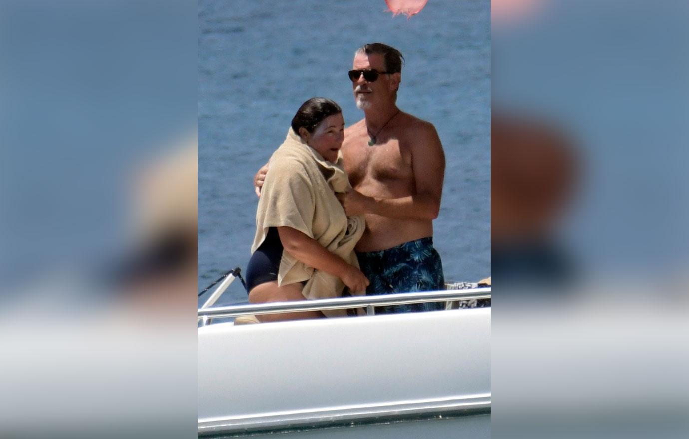 Pierce Brosnan Snuggles Wife Keely Shaye During Romantic Italian Getaway