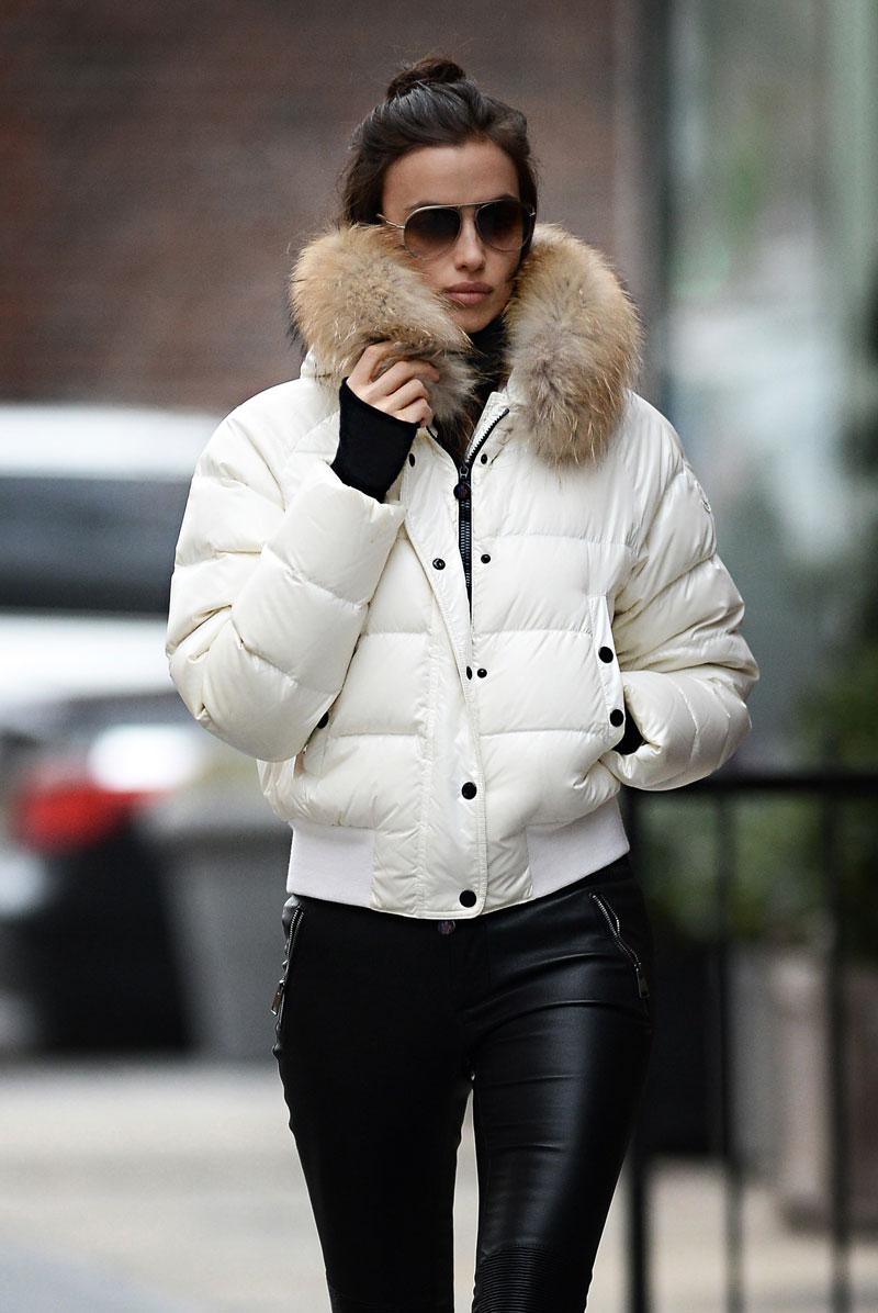 //IRINA SHAYK WEARING MONCLER