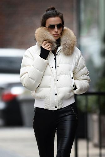 //IRINA SHAYK WEARING MONCLER