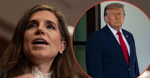 Split image of Nancy Mace and Donald Trump