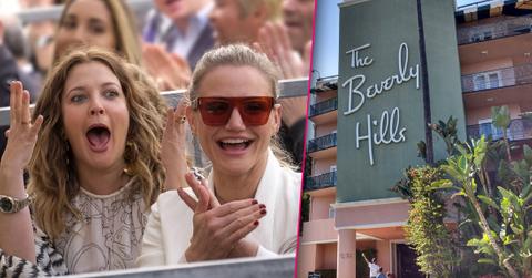 Cameron Diaz & Drew Barrymore Celebrate With Champagne