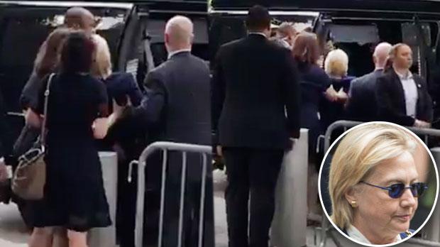 Holding Up Hillary! Watch Clinton’s Aides Hold Her Up While Leaving 9/ ...