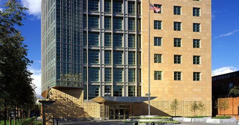 Composite photo of US Embassy in Kyiv