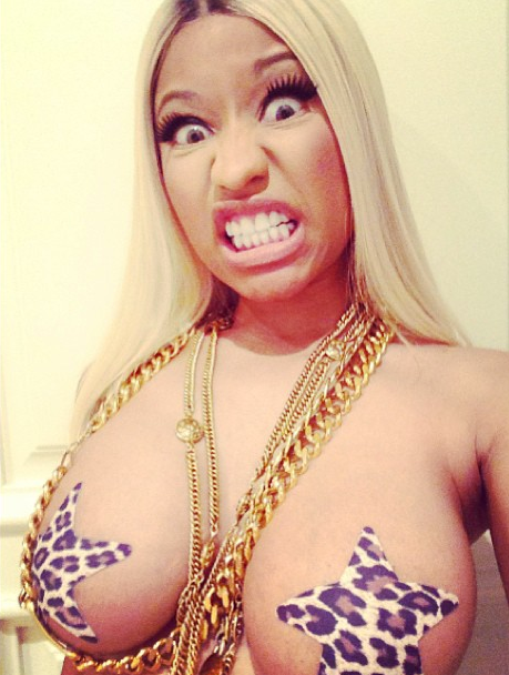 //nicki minaj leopard pasties boobs