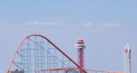 //six flags roller coaster dallas square