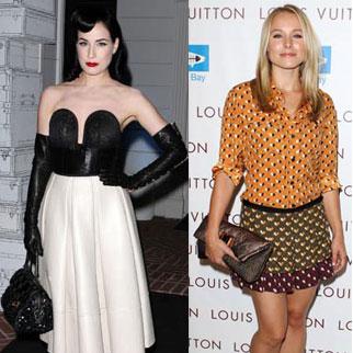 Dita Von Teese attends the Louis Vuitton Fall-Winter 2008-2009