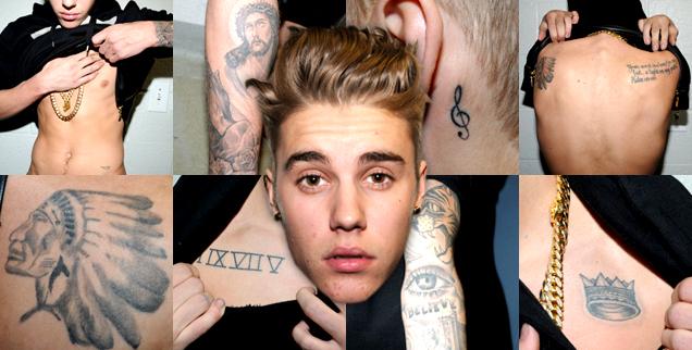 Justin Bieber Gives Fans an UpClose Look at All of His Tattoos