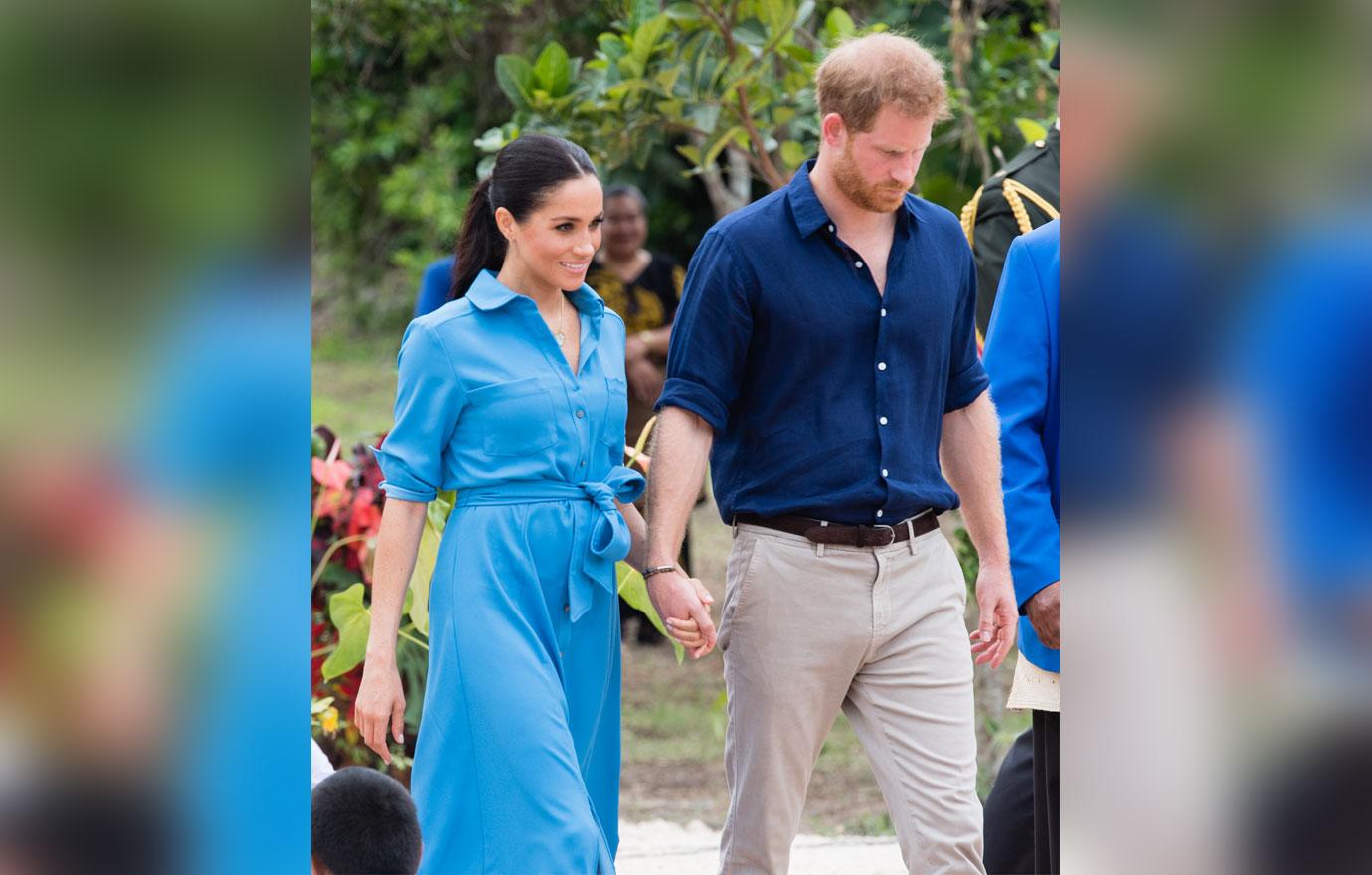 Meghan Markle Bird Dress Tonga Prince Harry