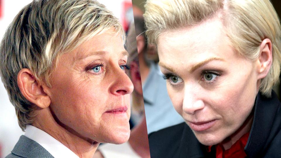 //ellen degeneres portia derossi sad wide