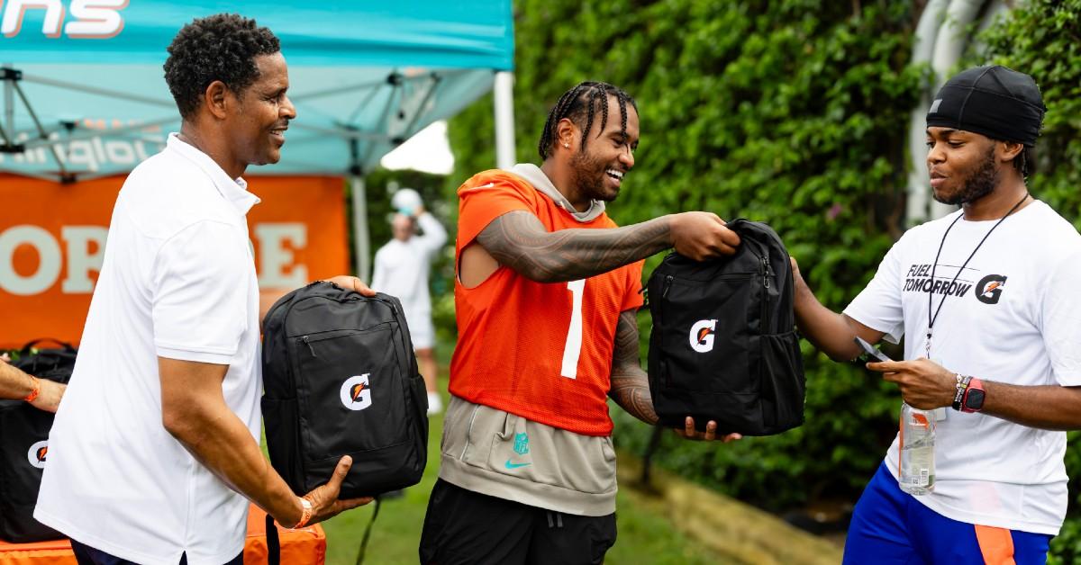 tua tagovailoa at gatorade get fit for school event