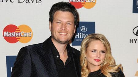 // singers blake shelton and miranda lambert gettyimages