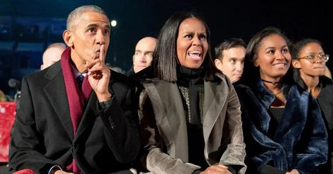 Photo of Sasha, Barack and Michelle Obama