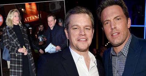 Matt Damon Lindsay Shookus Dinner Split Ben Affleck