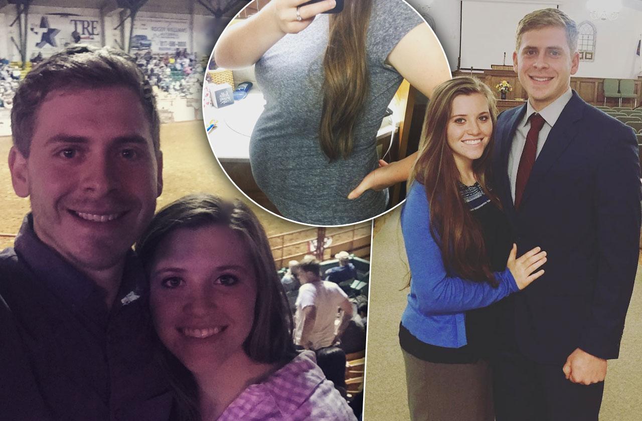 joy anna duggar shotgun wedding scandal further along bump photo