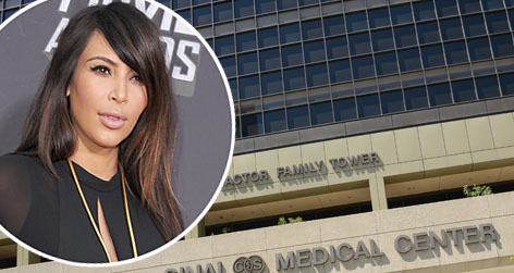 //kim kardashian cedars sinai square getty