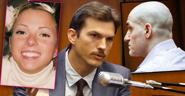 Left Ashley Ellerin ,Ashton Kutcher’s former girlfriend and a mom of four, Ashton Kutcher Testifying In Court, Far Right Michael Gargiulo Guilty of Murder