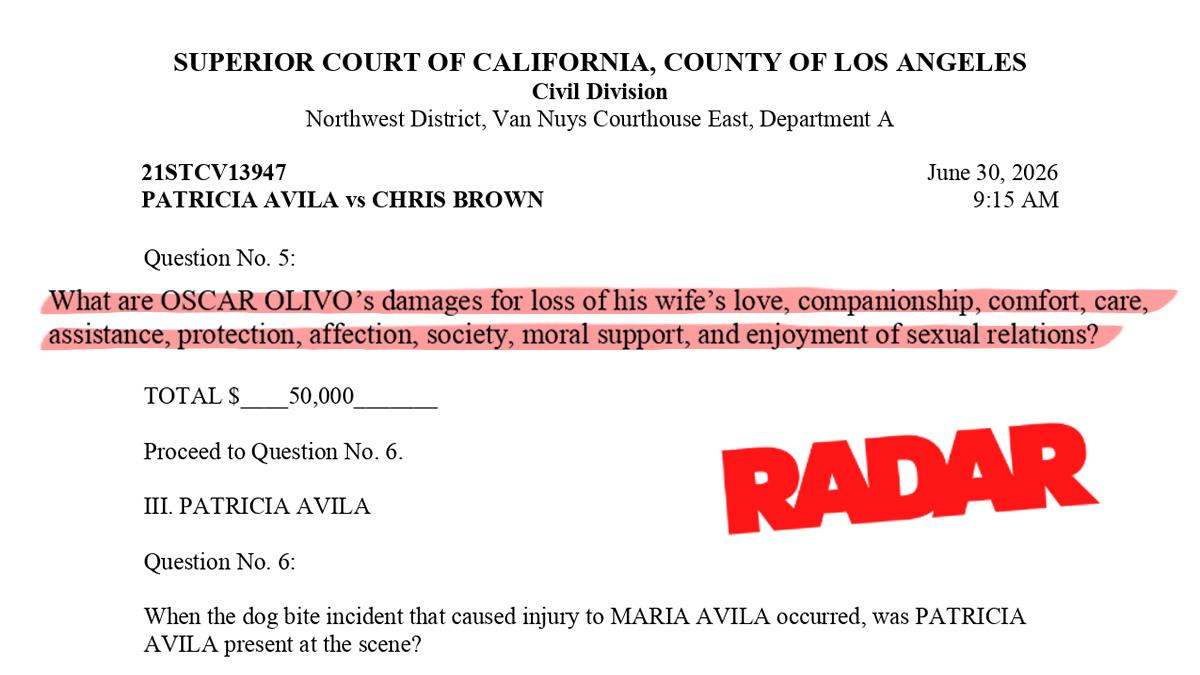Avila's husband was given $50,000 for loss of 'enjoyment' of sex.