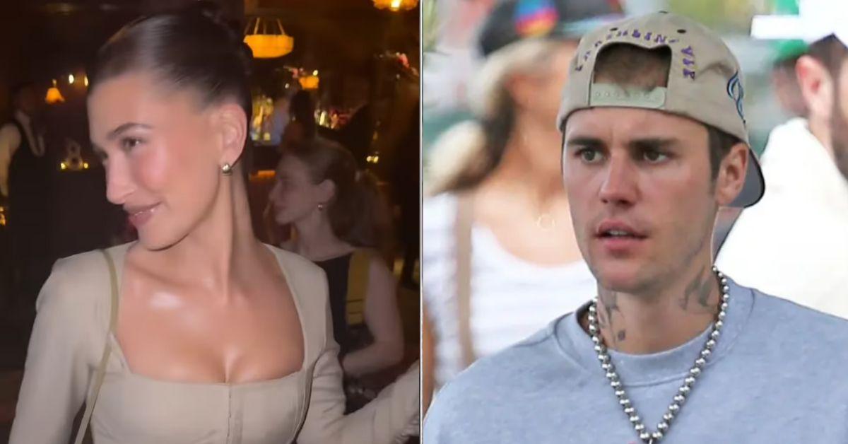 Composite photo of Hailey Bieber and Justin Bieber