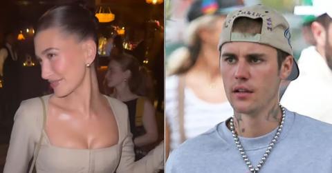 Composite photo of Hailey Bieber and Justin Bieber