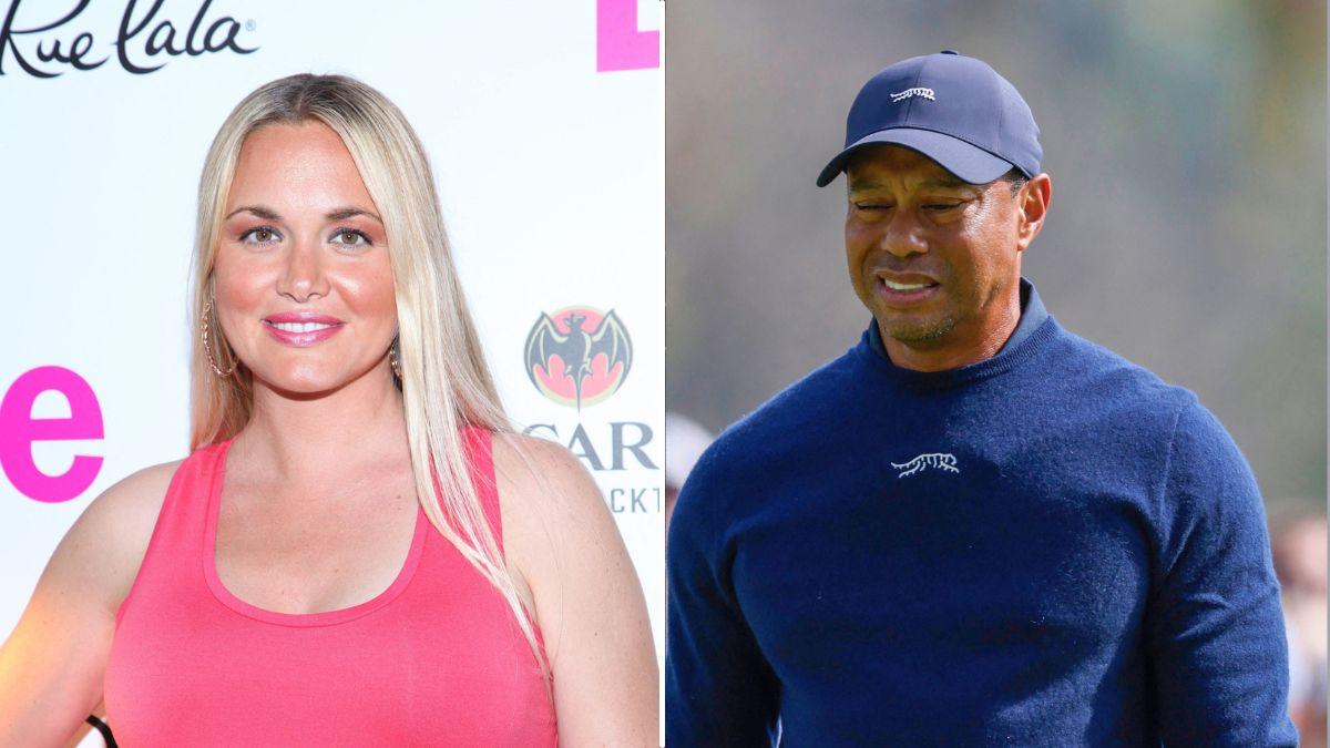 Split photo of Tiger Woods and Vanessa Trump