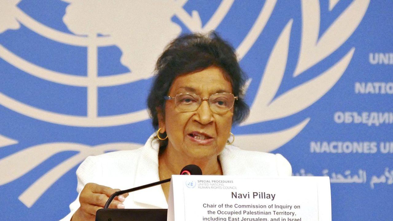 Image Of Navi Pillay Speaking At UN