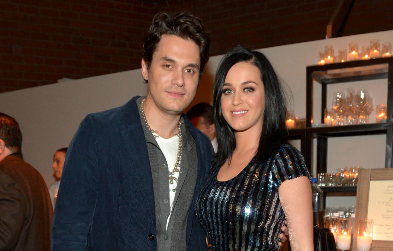 John Mayer and singer Katy Perry attended Hollywood Stands Up To Cancer Event with contributors American Cancer Society and Bristol Myers Squibb hosted by Jim Toth and Reese Witherspoon and the Entertainment Industry Foundation on Tuesday, January 28, 2014 in Culver City, California.