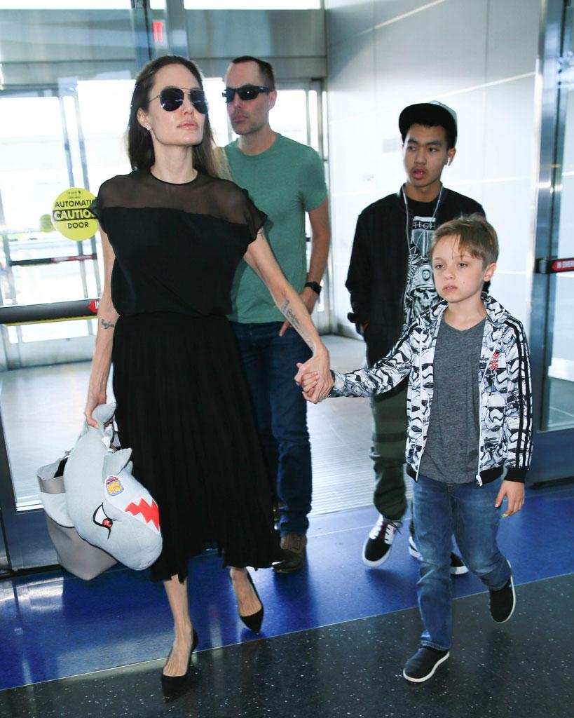 Angelina Jolie Scary Skinny Arms Legs Airport NYC