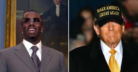 split photo of Sean 'Diddy' Combs and Donald Trump