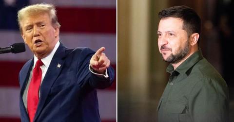 Composite photo of Donald Trump and Ukrainian president Volodymyr Zelensky