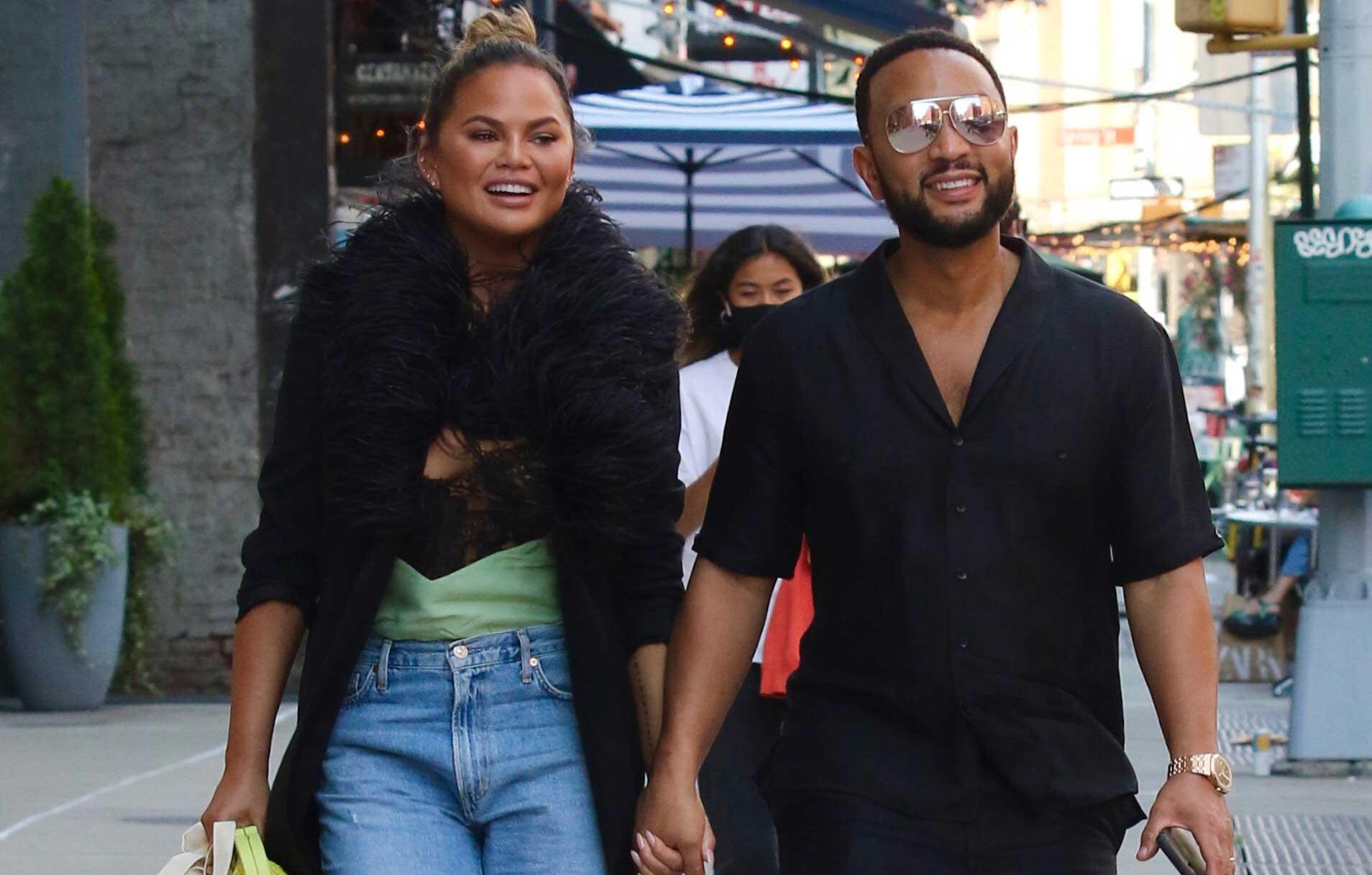 Chrissy Teigen Strips to Underwear in NYC Restaurant for Emergency