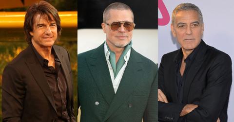 Composite photo of Tom Cruise, Brad Pitt, George Clooney