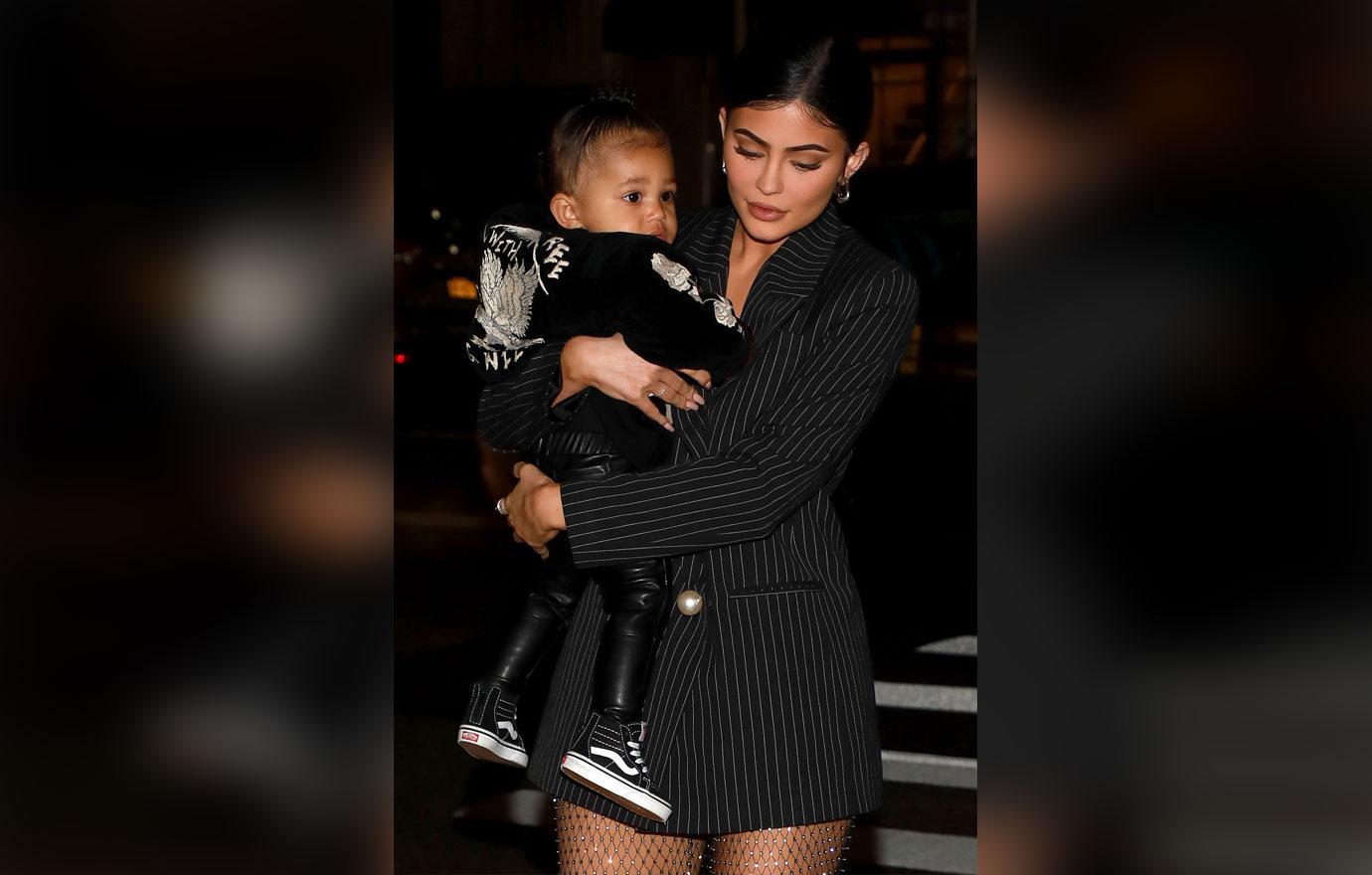 Kylie Jenner Carries Daughter Stormi To New York Dinner