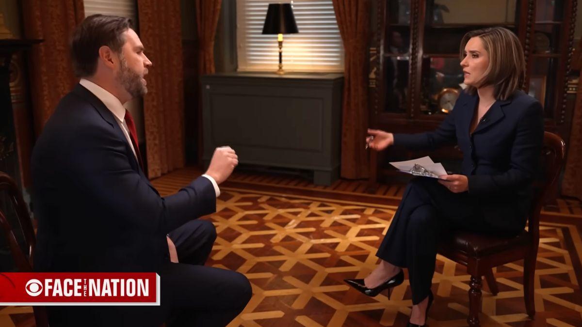 Photo of JD Vance and Margaret Brennan