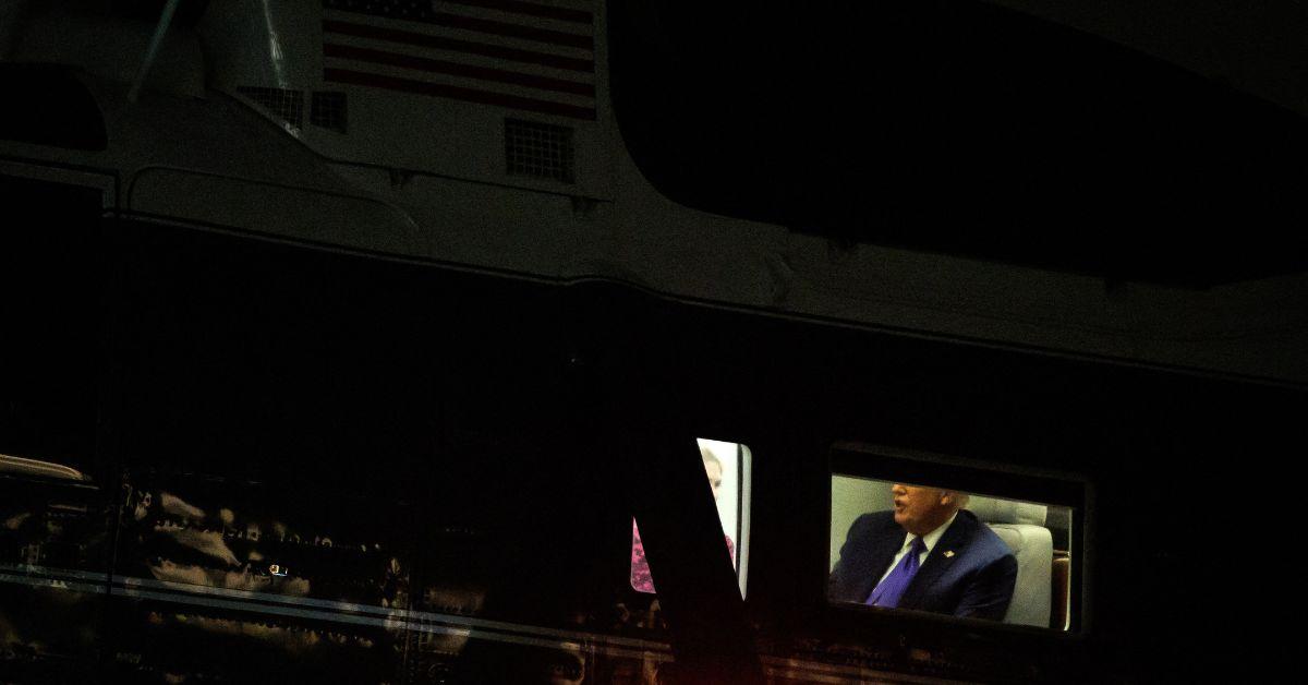 The commotion played on onboard Marine One.
