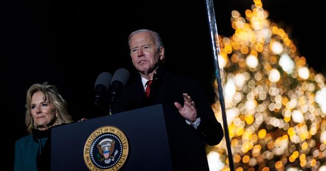 fox news co hosts celebrate white house christmas tree falls joe biden