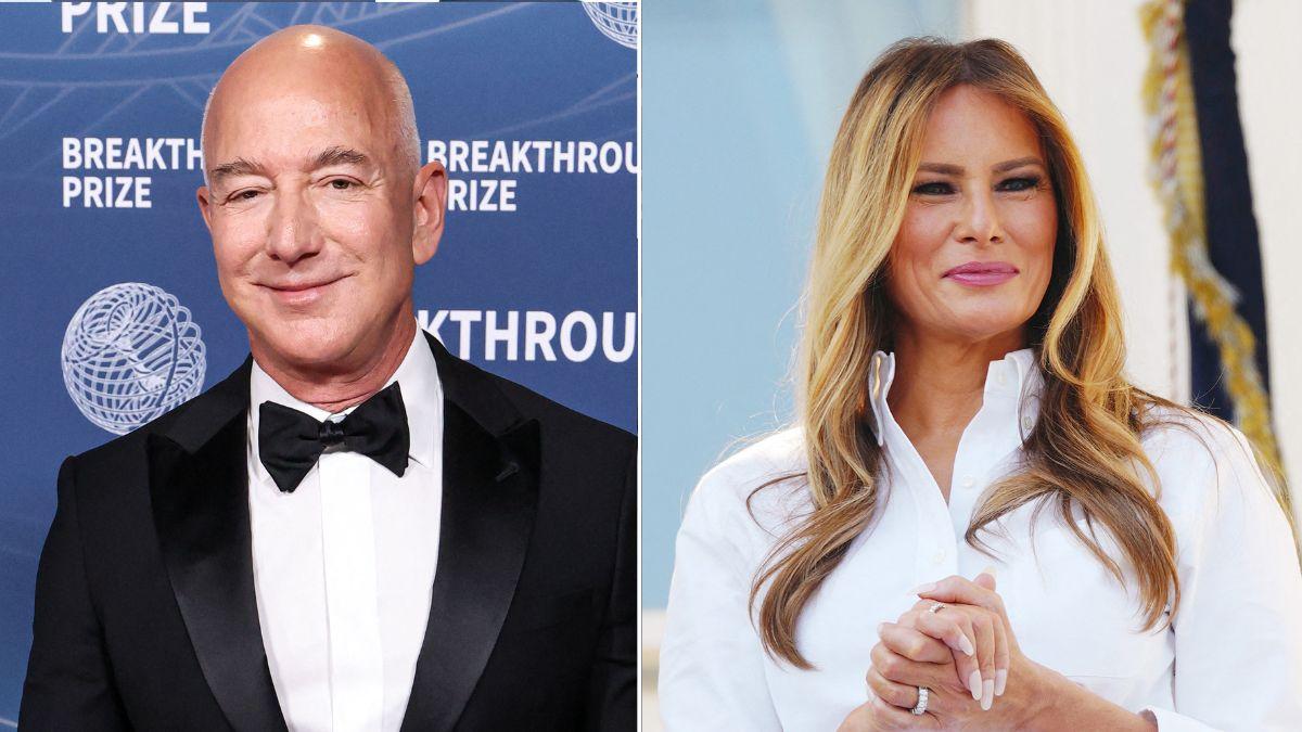 Photo of Jeff Bezos and Melania Trump
